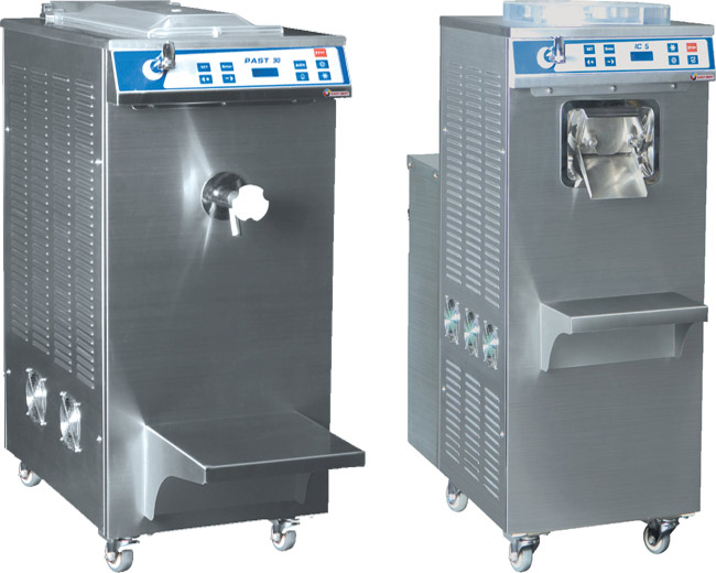 Ice cream batch freezers and pasteurizers