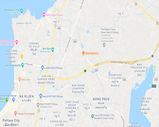 Location of ce cream ingredients production in Pattaya